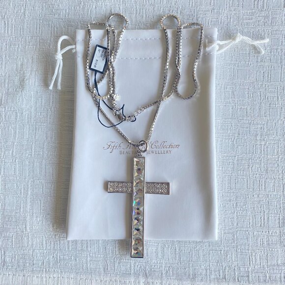 Butler FAC 32" Passion Praise Crystal Silver Necklace - Picture 4 of 11